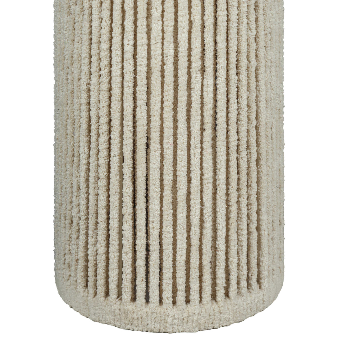 Tapered Natural Chenille Fiber Floor Lamp - View 5