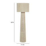 Tapered Natural Chenille Fiber Floor Lamp - View 6