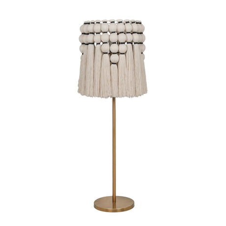 Tutu Cream Cotton Tasseled Floor Lamp - View 1