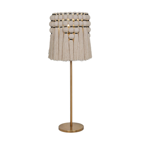 Tutu Cream Cotton Tasseled Floor Lamp - View 3