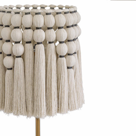 Tutu Cream Cotton Tasseled Floor Lamp - View 4