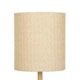 Lamia Natural Burl and Raffia Contract-Grade Table Lamp - View 5