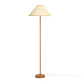Keria Natural Vegan Leather and Raffia Contract-Grade Floor Lamp - View 1