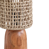 Kombu Natural Raffia and Wood Small Table Lamp - View 5