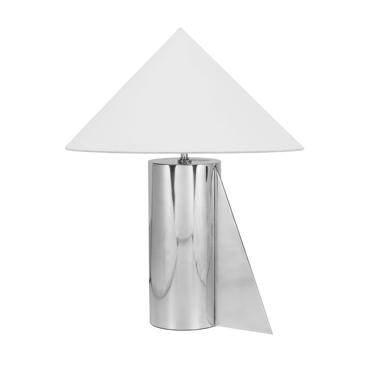 Geo Angled Chrome Table Lamp - View 4