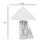 Geo Angled Chrome Table Lamp - View 6