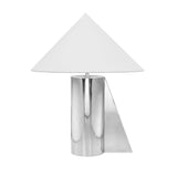Geo Angled Chrome Table Lamp - View 1