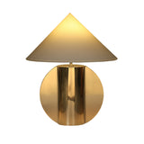 Geo Semi-Circled Chrome Table Lamp - View 3
