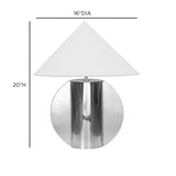 Geo Semi-Circled Chrome Table Lamp - View 6