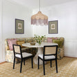 Buchanan Jute Fringed Scalloped Pendant Light - View 1