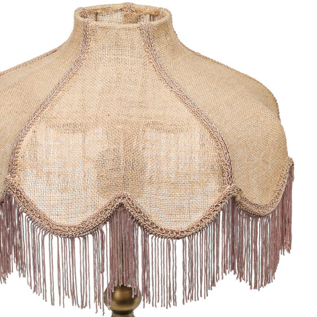 Buchanan Jute Fringed Scalloped Table Lamp - View 5