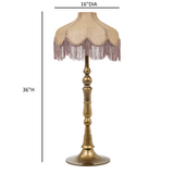 Buchanan Jute Fringed Scalloped Table Lamp - View 6