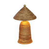 Coco Natural Coconut Fiber Pointed Table Lamp - View 3