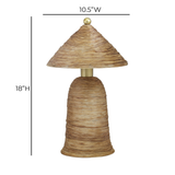 Coco Natural Coconut Fiber Pointed Table Lamp - View 6