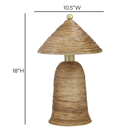 Coco Natural Coconut Fiber Pointed Table Lamp - View 6