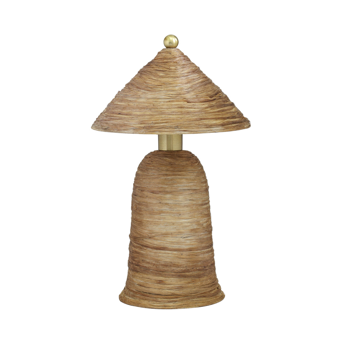 Coco Natural Coconut Fiber Pointed Table Lamp - View 1