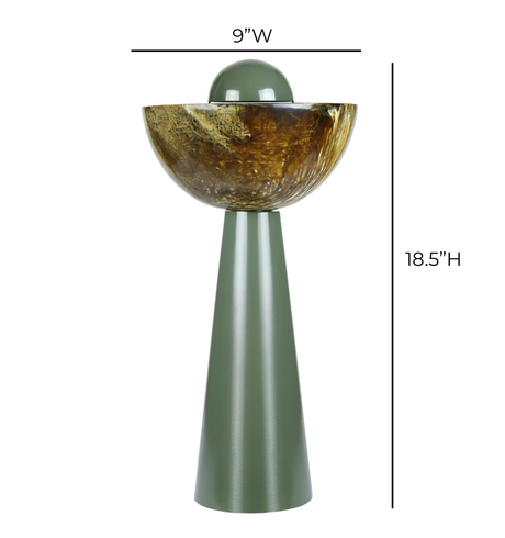 Rising Green Resin Table Lamp - View 6