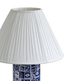 Stamp Blue Pleated Table Lamp - View 5