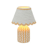 Blum Scalloped Cotton Mache Table Lamp - View 3
