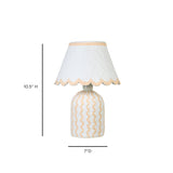 Blum Scalloped Cotton Mache Table Lamp - View 6