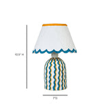 Blum Scalloped Cotton Mache Table Lamp - View 12