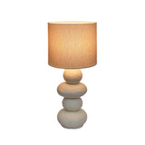 Pebble Cream Papier Mache Table Lamp - View 4