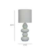 Pebble Cream Papier Mache Table Lamp - View 5