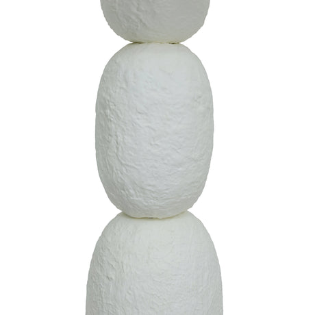 Pebble Cream Papier Mache Floor Lamp - View 5
