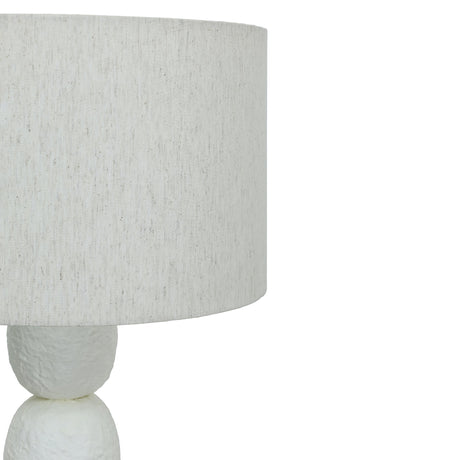 Pebble Cream Papier Mache Floor Lamp - View 4