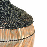 Sula Natural and Black Upcycled Abaca Pendant Lamp