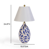Sardine White & Blue Ceramic Table Lamp - View 6