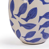Sardine White & Blue Ceramic Table Lamp - View 4
