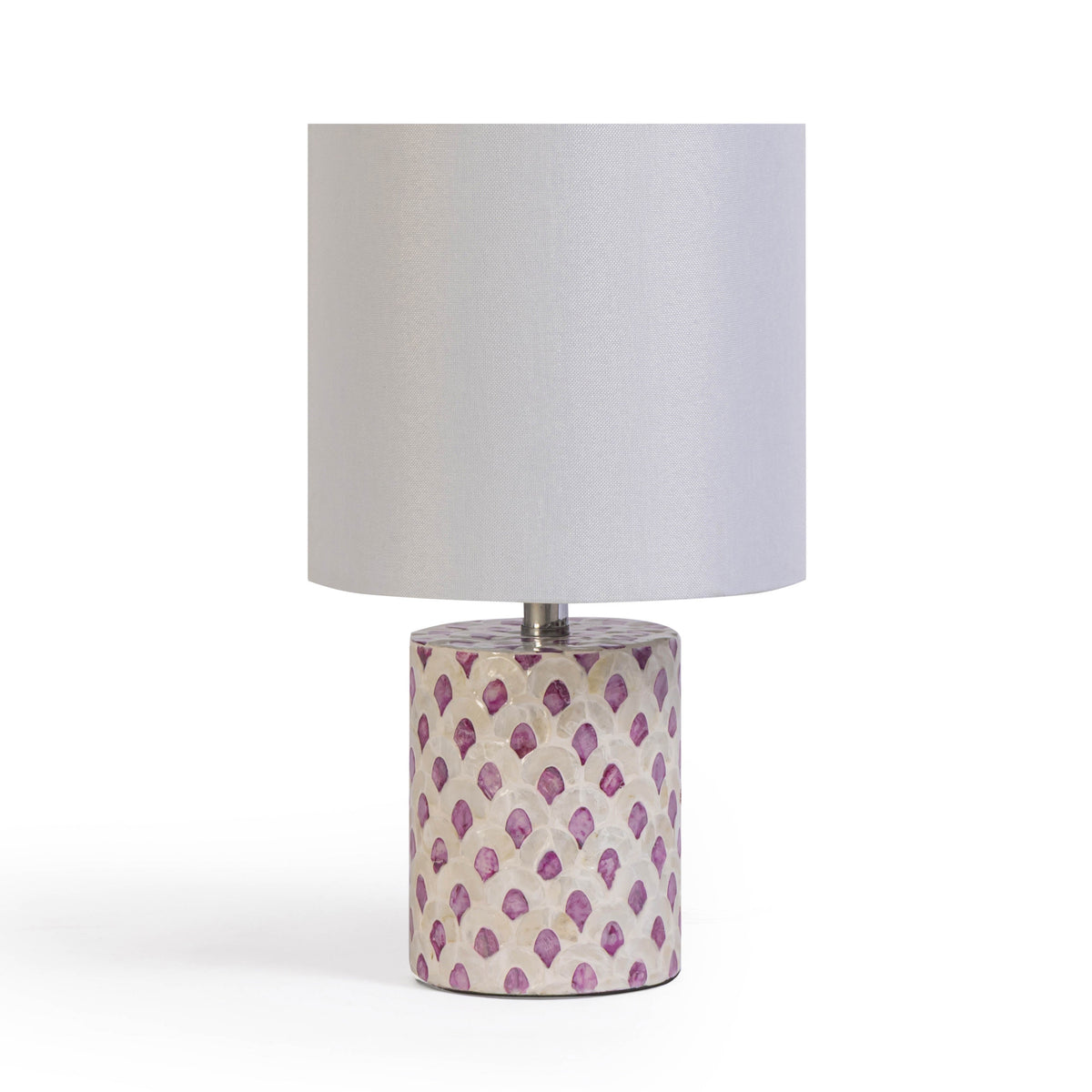 Merlot White Capiz Shell Table Lamp - View 1
