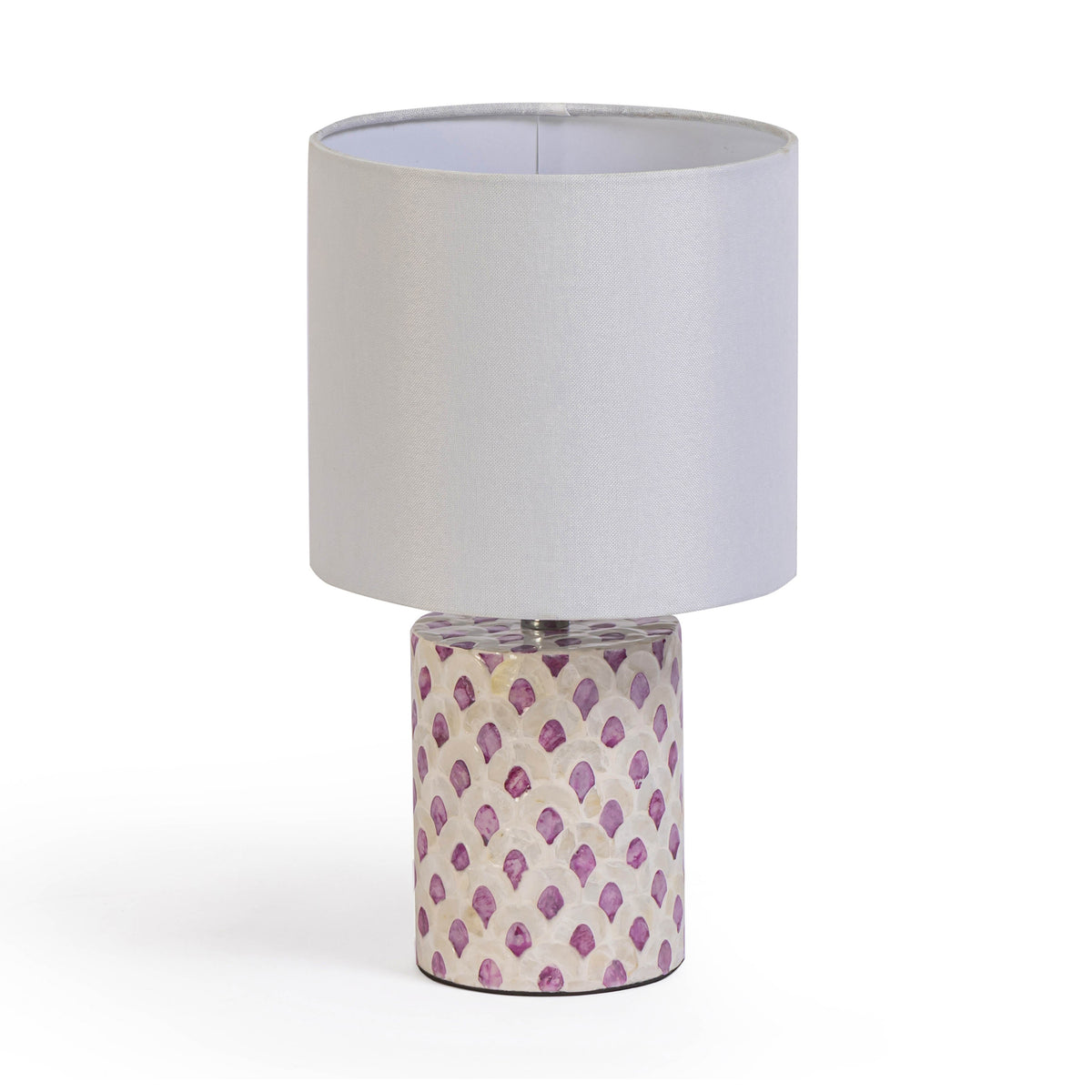Merlot White Capiz Shell Table Lamp - View 4
