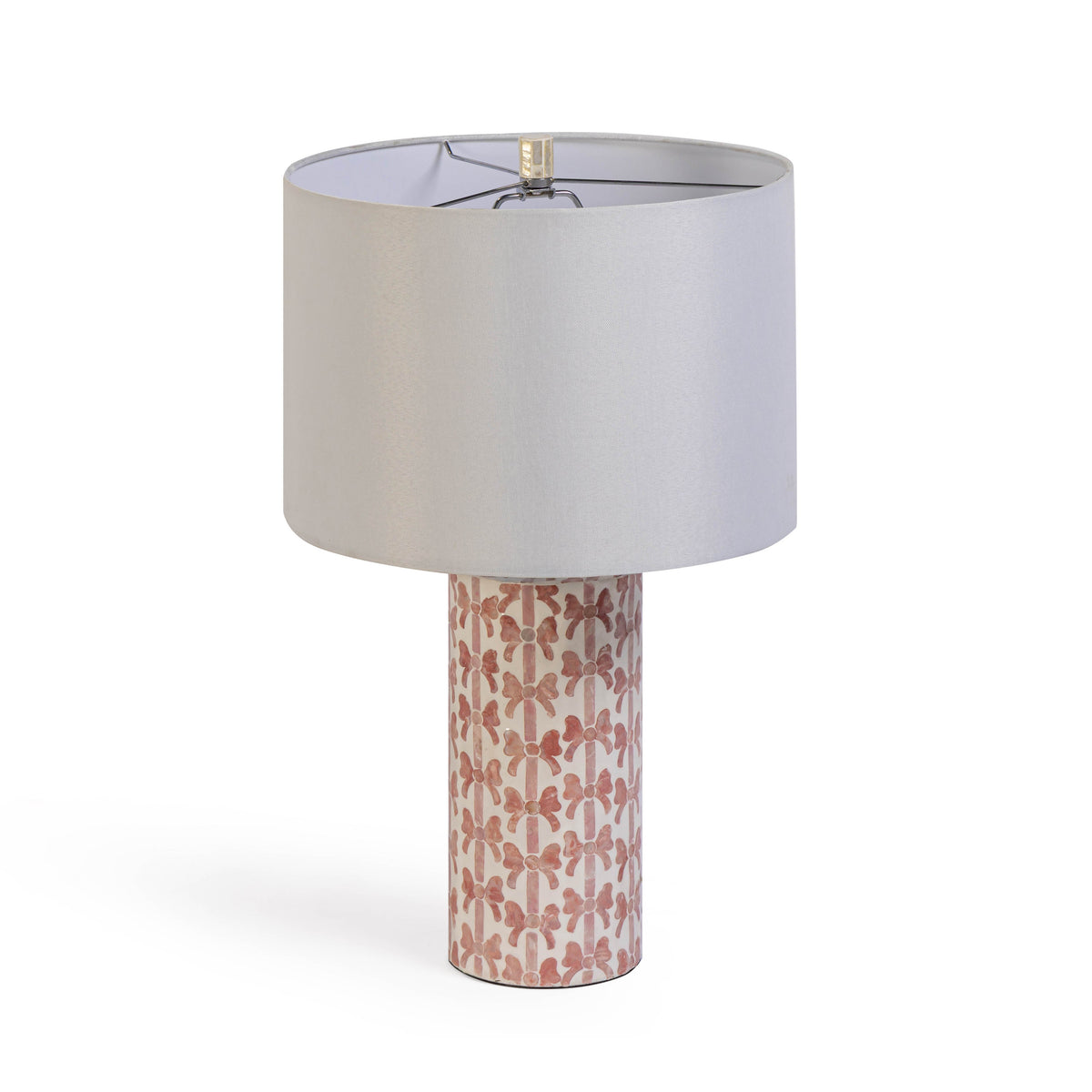 Lassy Pink Ribbon Capiz Shell Table Lamp - View 5