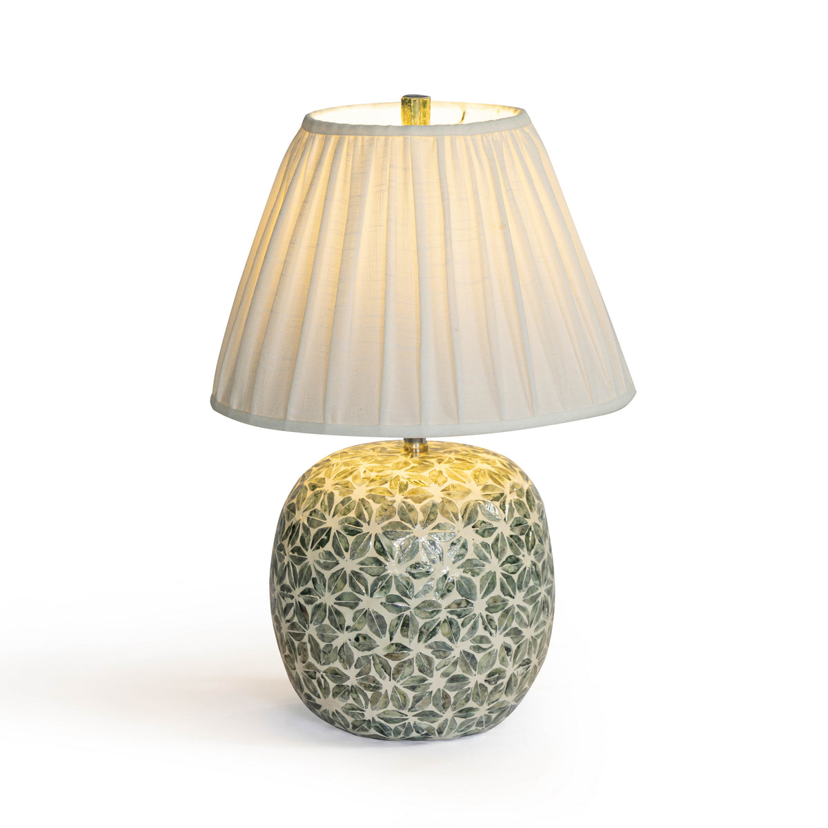Yaya Green Capiz Shell Table Lamp - View 3