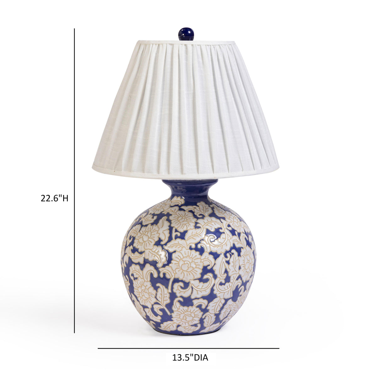 Diana Blue & White Table Lamp - View 7