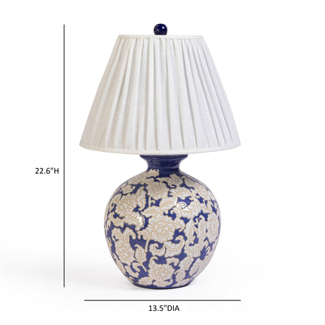 Diana Blue & White Table Lamp - View 7