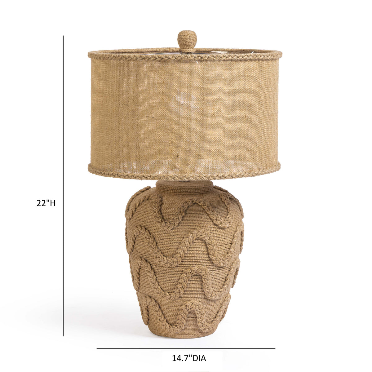 Baha Natural Bamboo Jute Table Lamp - View 7