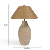Tanga Natural Jute and Cotton Table Lamp - View 6