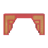 Suzie 62" Rattan Executive Desk With Drawer