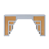 Suzie 62" Rattan Executive Desk With Drawer