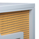 Suzie 62" Rattan Executive Desk With Drawer