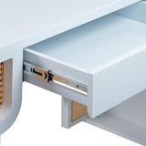 Suzie 62" Rattan Executive Desk With Drawer