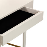 Penelope 45" Vegan Leather Wrapped Vanity Desk With Drawer