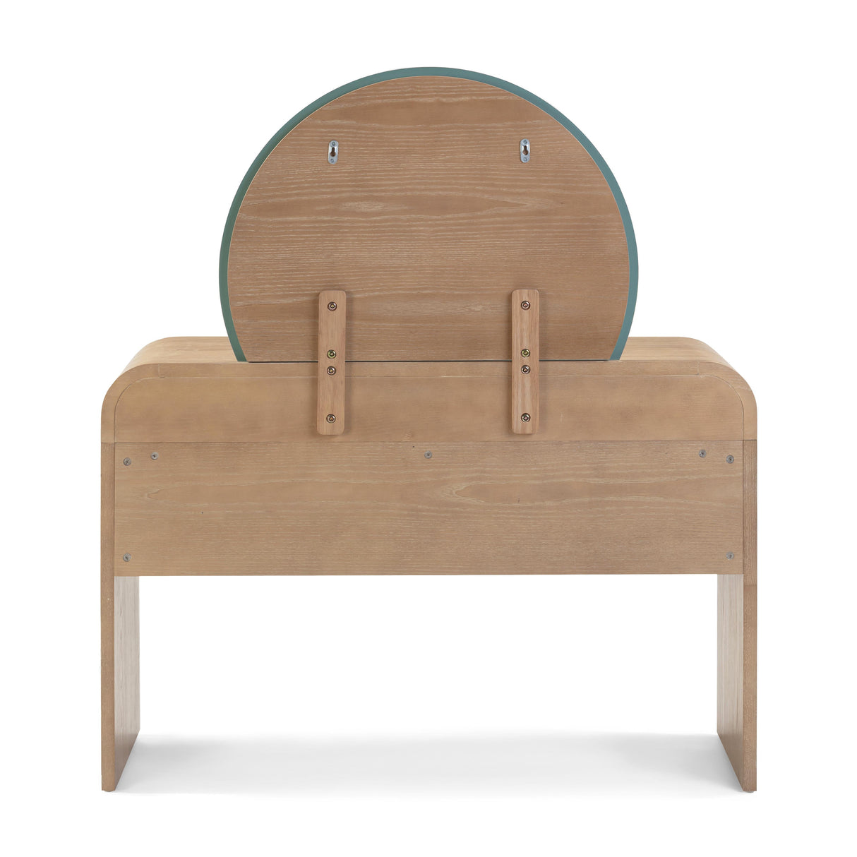 Moonrise 48 Natural Ash 2-Drawer Vanity Desk with Mirror