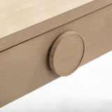 Moonrise 48 Natural Ash 2-Drawer Vanity Desk with Mirror