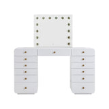 Hollywood 56" White Desk with Vanity Mirror