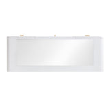 Hollywood 56" White Desk with LED Panel Vanity Mirror