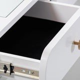 Hollywood 56" White 13-Drawer Vanity Desk